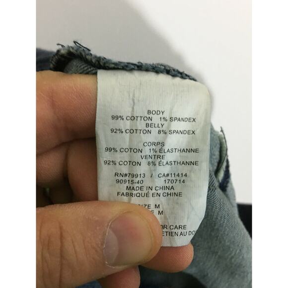 Motherhood Maternity Jeans Flare Leg Belly Band Button Pockets Womens Medium 34" - Picture 6 of 6